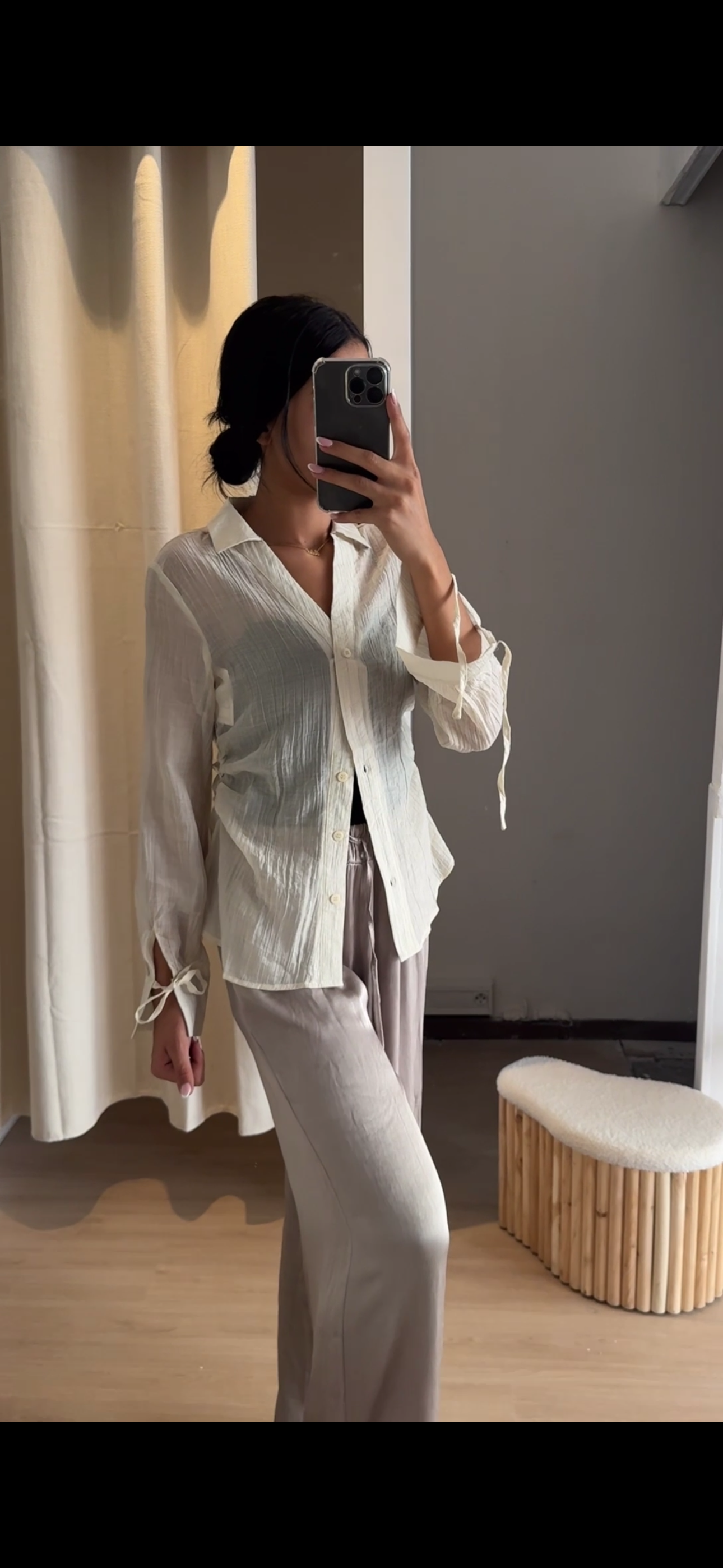 Chemisier blanc cassé