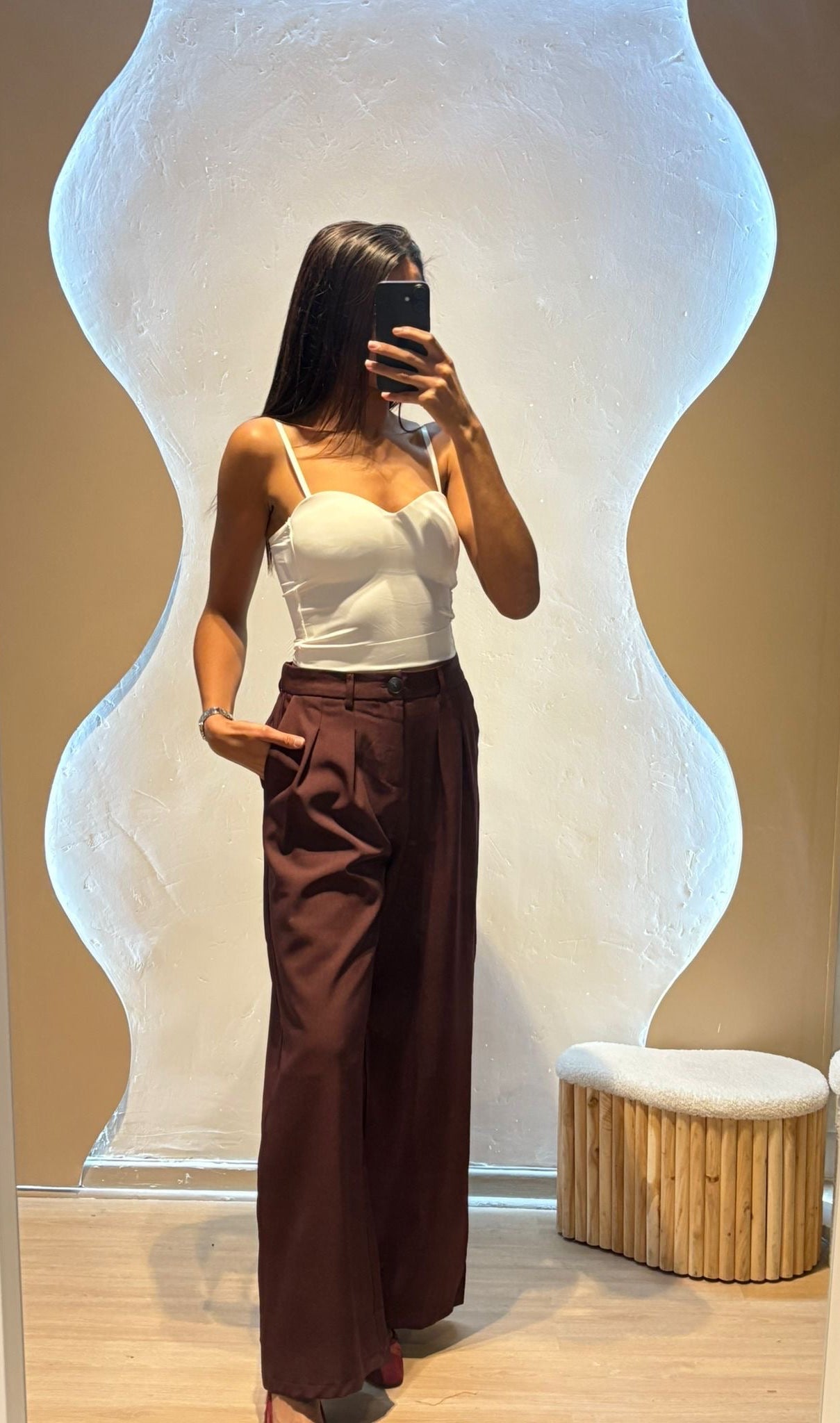 Pantalon Léa Bordeaux