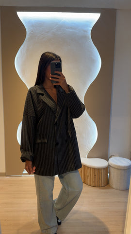 Blazer à rayures épais