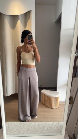 Débardeur avec coque beige