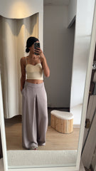 Débardeur avec coque beige