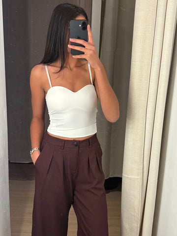 Débardeur avec coque  blanc
