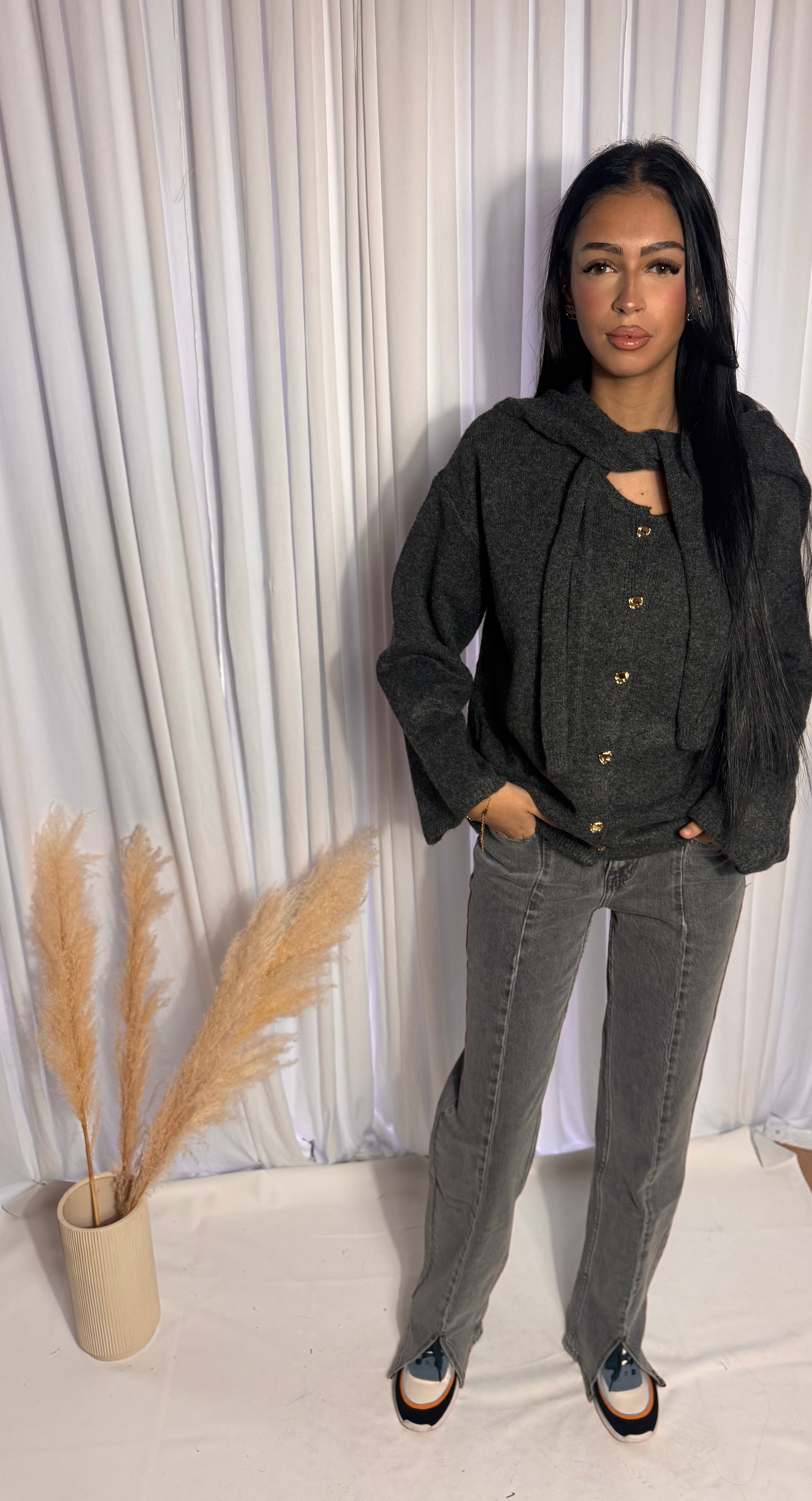 Pull Elina Gris foncé