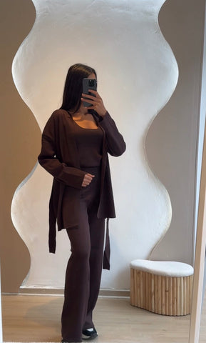Ensemble 3 pièces Marron