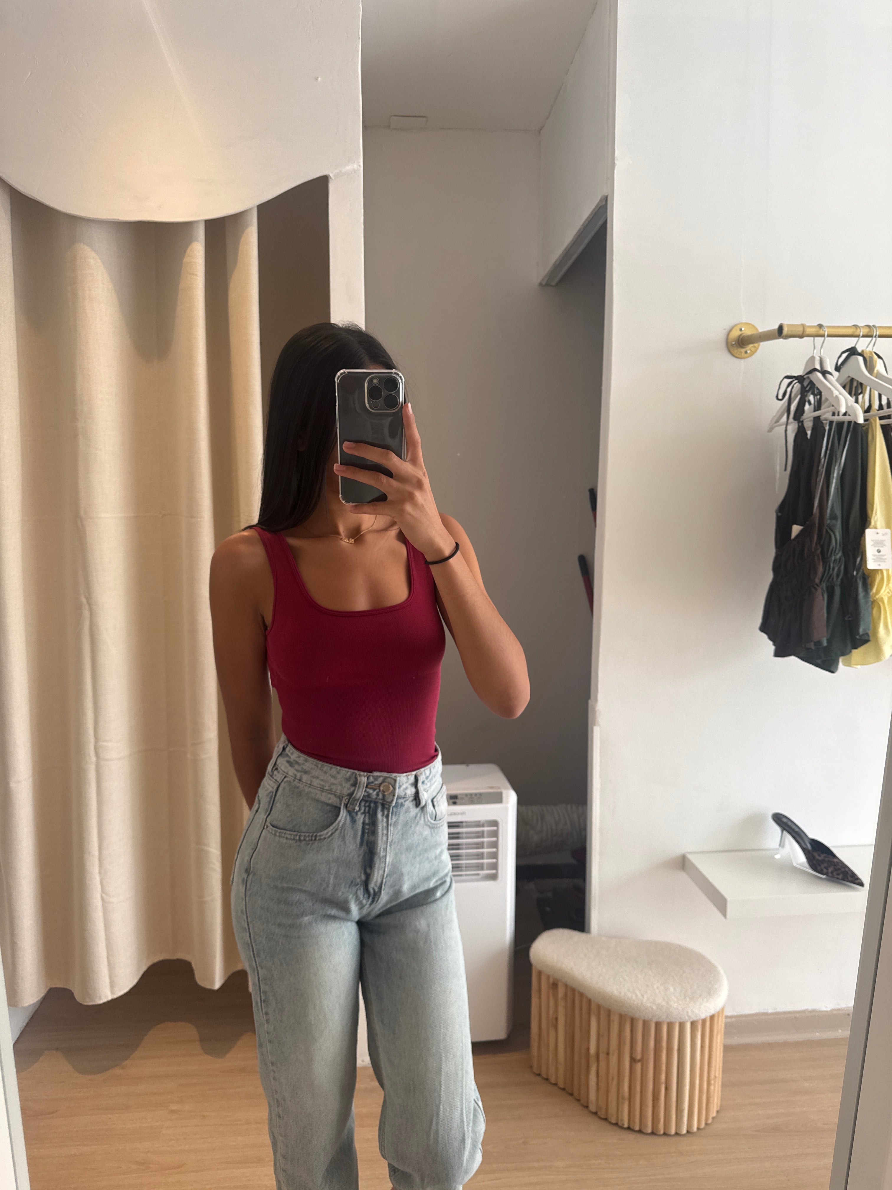 Body cintrée bordeaux